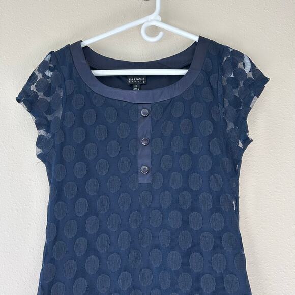 Vintage En focus Studios sheath lace overlay satin 90s Y2K pockets goth grunge 6 - Picture 6 of 14